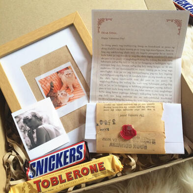with chocolates